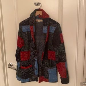 “Coat of Many Colors” Levi’s Patchwork Cardigan